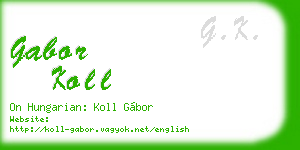 gabor koll business card